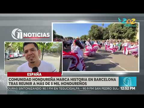 Comunidad Hondureña MARCA HISTORIA en BARCELONA realizando DESFILES en HONOR A LA PATRIA