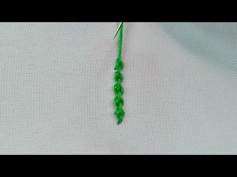 Knotted chain stitch | stitches tutorial |  #shorts