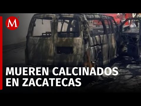 En Zacatecas, civiles armados incendian automóvil con 2 personas a bordo