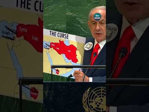Netanyahu shows map he calls'The Curse' as he speaks ofIran, Houthis and Hamas #shorts