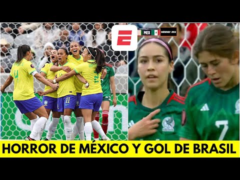 TERRIBLE ERROR de la portera MEXICANA, Barreras, y BRASIL se va arriba 1-0 | Copa Oro Femenina