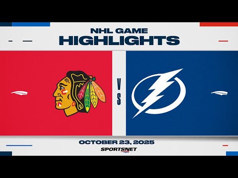 NHL Highlights | Blackhawks vs. Lightning - October 23, 2025