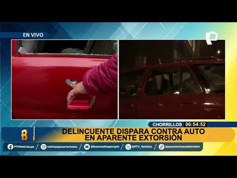 Desconocidos disparan contra camioneta estacionada en Chorrillos (2/2)