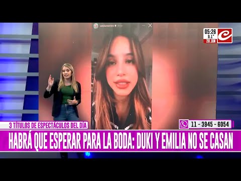 Duki y Emilia Mernes desmintieron que se casan