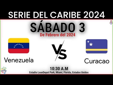 Venezuela Vs Curazao en la  Serie del Caribe 2024 - Miami