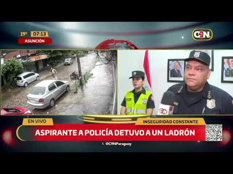 Aspirante a policía detuvo a un ladrón en Asunción