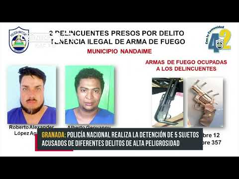 Sacan de las calles de Granada a 5 sujetos acusados por cometer delitos - Nicaragua