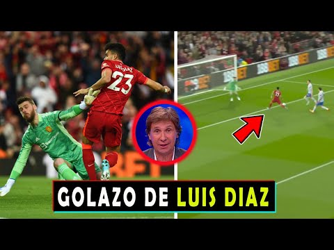 ASI REACCIONA PRENSA EUROPEA a GOL de LUIS DIAZ HOY LIVERPOOL vs MANCHESTER UNITED 4-0