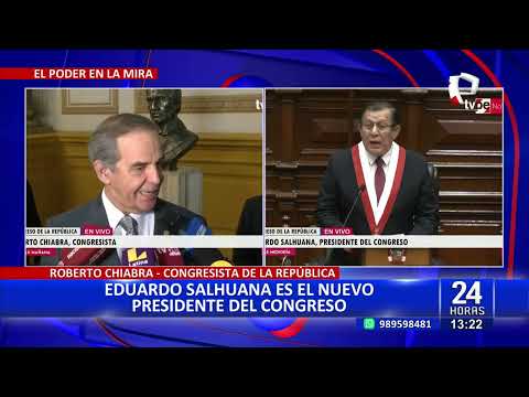 Eduardo Salhuana, nuevo presidente del Congreso: Esta Mesa Directiva extiende su mano a todos