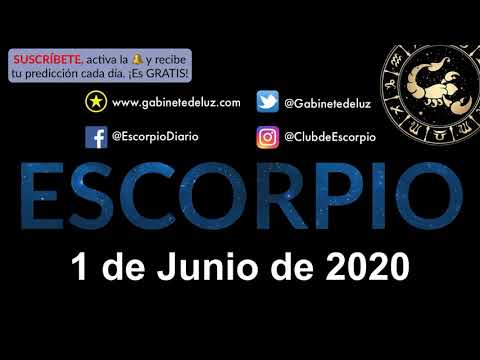 Horóscopo Diario - Escorpio - 1 de Junio de 2020