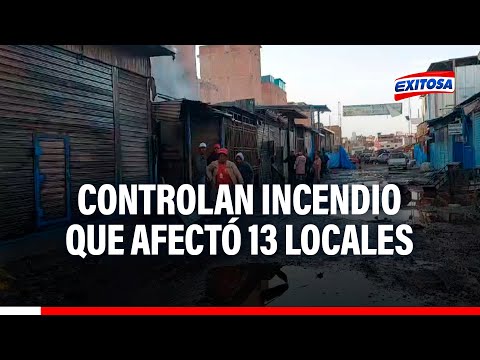 Arequipa: Bomberos controlaron incendio que afectó 13 locales de 'La Cachina'
