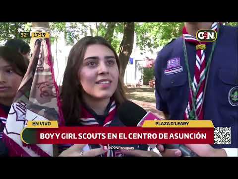 Boy y Girl Scouts en el centro de Asunción