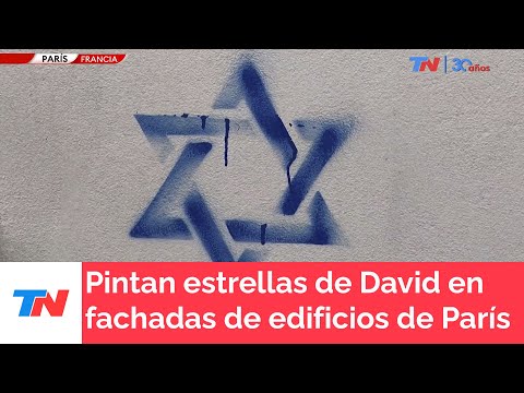 Pintan estrellas de David en fachadas de edificios de París