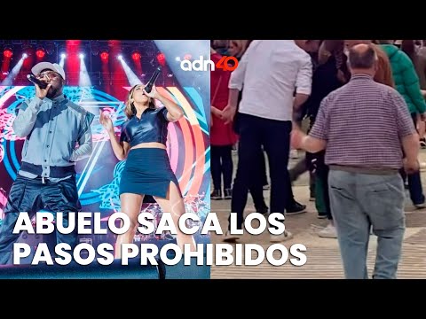 Abuelo sacó los pasos prohibidos en concierto de The Black Eyed Peas