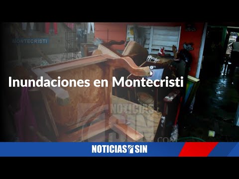 Tras lluvias se registran inundaciones en Montecristi