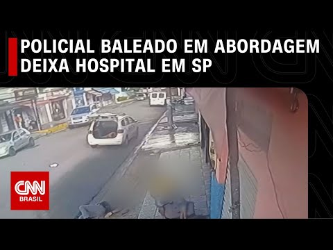 Policial baleado em abordagem deixa hospital em SP | CNN 360º