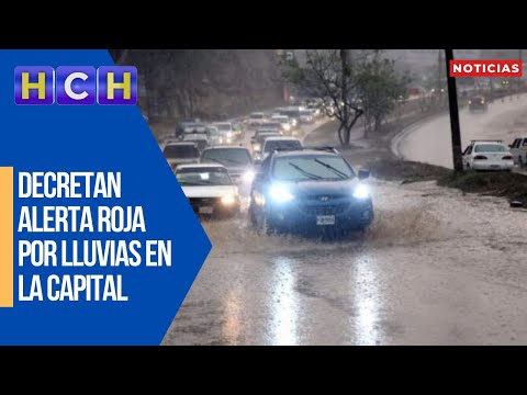 Decretan alerta roja por lluvias en la capital