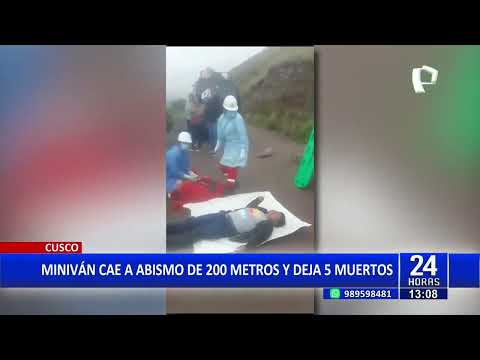 Cusco: al menos cinco muertos y varios heridos de gravedad deja caída de minivan a un abismo