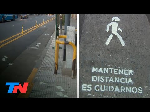 Cuarentena | Nuevo paisaje urbano y nuevas señales: en CABA reducen carriles para ampliar veredas