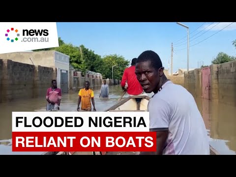 Floods force Nigerians to turn to boats, at a steep price