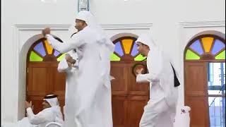 فرحة ناصر الشمراني وخالد جاسم بعد فوز المنتخب على الأرجنتين