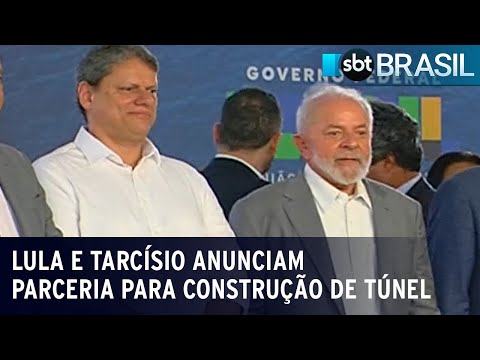 SP: Lula e Tarcísio anunciam parceria para construção de túnel no litoral | SBT Brasil (02/02/24)