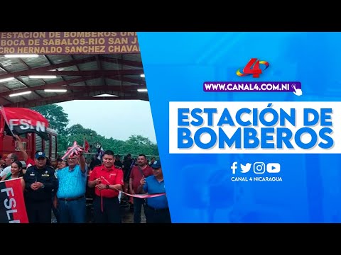 Gobierno de Nicaragua inaugura estación de bomberos en Boca de Sábalos