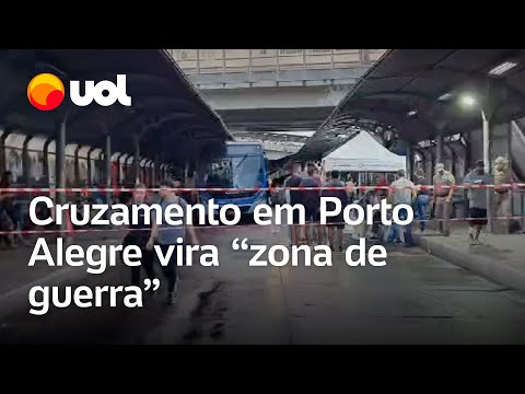 Rio Grande do Sul: com tendas e desabrigados, cruzamento em Porto Alegre vira 'zona de guerra'