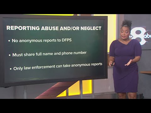 Changes in Texas state law prevents people from reporting abuse anonymously