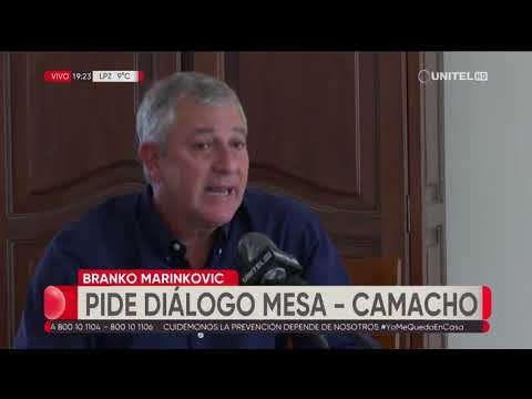 Branko pide a Mesa y Camacho que se sienten a dialogar y se ofrece como mediador