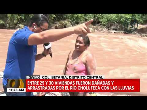 Unas 30 viviendas resultaron dañadas por desbordamiento de río Choluteca en colonia Betania