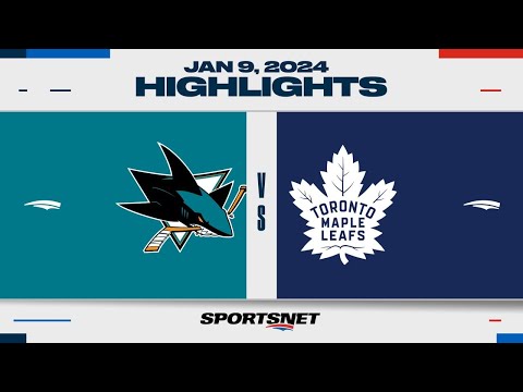 NHL Highlights | Sharks vs. Maple Leafs - January 9, 2024