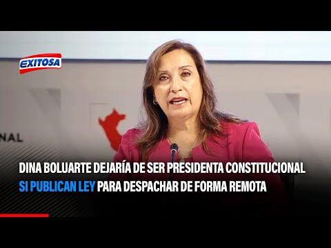 Dina Boluarte dejaría de ser presidenta constitucional si publican ley para despachar remoto
