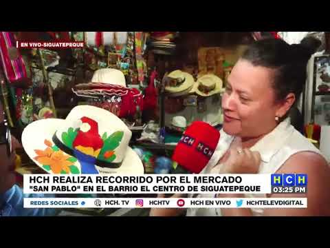 Ariela Cáceres y Alex Cáceres continúan compartiendo con locatarios de mercado de Siguatepeque