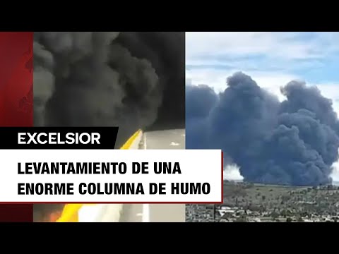 Registran fuerte incendio cerca de la autopista Atlixco – Puebla; arrancan evacuación