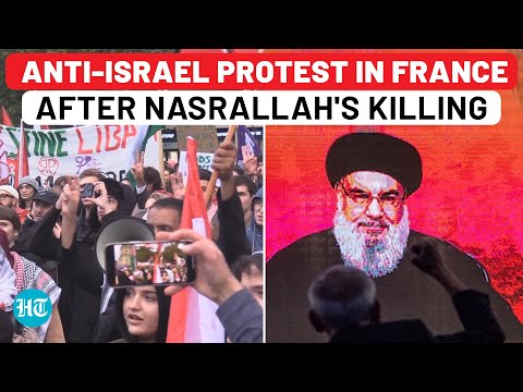 France: Anti-Israel Protest After Lebanon Airstrike Which Killed Hezbollah Chief Nasrallah | Beirut