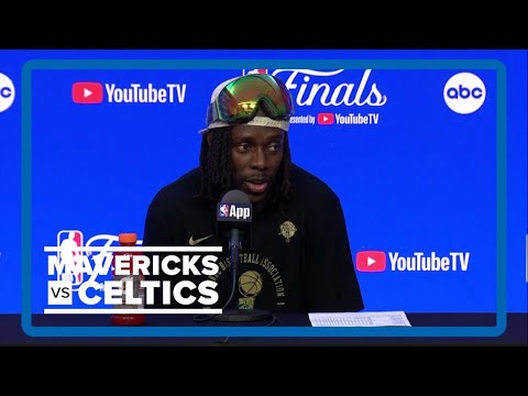 NBA Finals: Jrue Holiday's postgame interview after Celtics beat Mavericks to win NBA championship