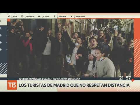 España: jóvenes turistas franceses desatan indignación en Madrid por no respetar distancia social