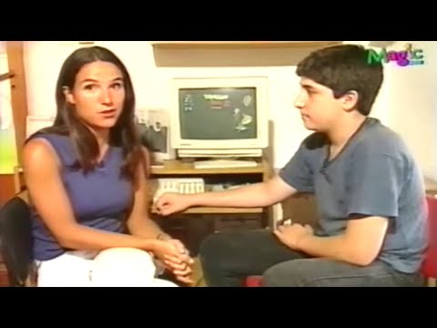 Natalia Dim en la casa de Juanma Paradiso (Jugando con Natalia) en Nivel X - Magic Kids (1999)