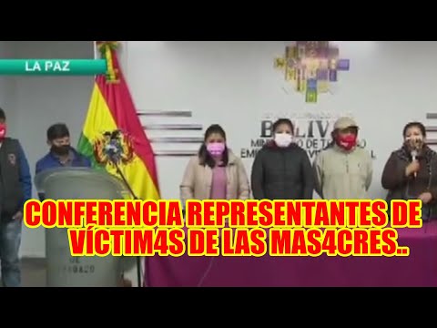 CONFERENCIA REPRESENTANTE DE LAS VÍCTIM4S DE LA M4SACRES DE SENKATA Y SACABA
