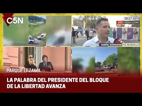 ACTO de MILEI en PARQUE LEZAMA: hablamos con la diputada GABRIEL BORNORONI en la PREVIA