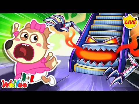 EN VIVO: Monstruo De La Escalera Mecánica  Dibujos Animados Educativos