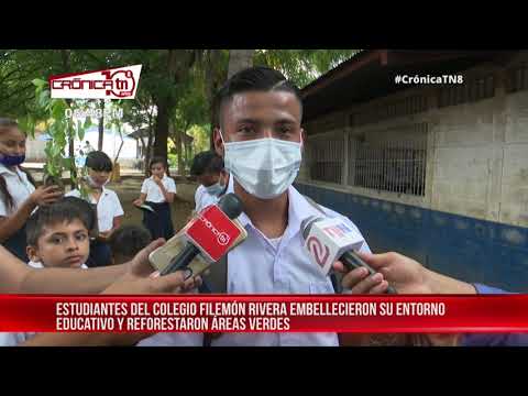 Estudiantes del colegio Filemón Rivera aportan a mantener sano su entorno – Nicaragua