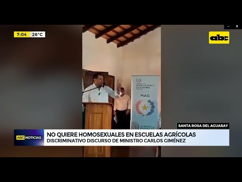 Discurso homofóbico de ministro durante acto en Escuela Agrícola