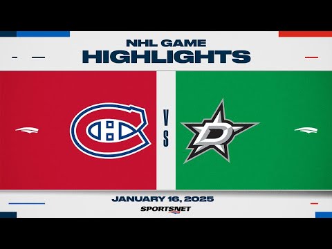 NHL Highlights | Canadiens vs. Stars - January 16, 2025