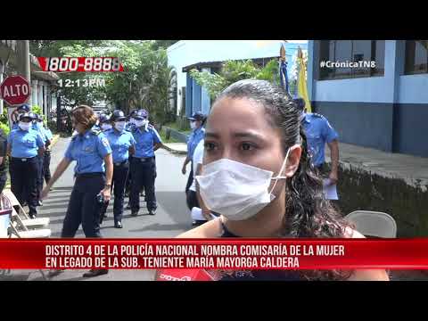 Nombran Comisaría de la Mujer en Managua, Nicaragua en honor a María Mayorga Caldera