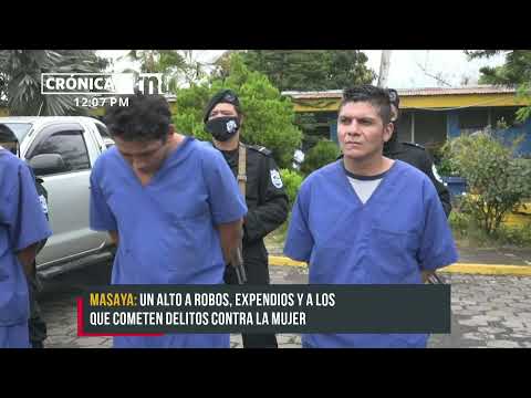 Policía Nacional capturó en Masaya a 9 sujetos por delitos de peligrosidad - Nicaragua