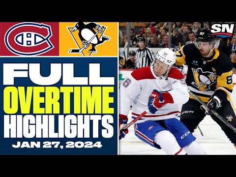 Montreal Canadiens at Pittsburgh Penguins | FULL Overtime Highlights - January 27, 2024