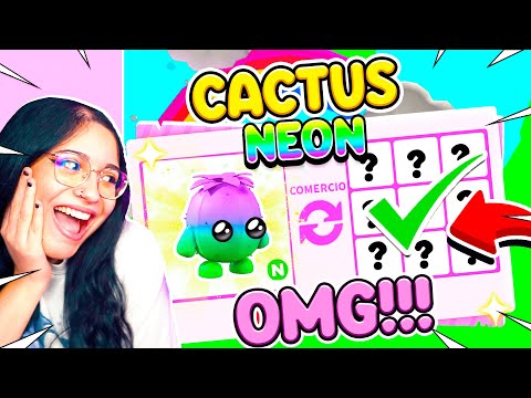 TRADEO *SOLO* EL NUEVO CACTUS *NEÓN* y ESTO ME OFRECIERON en ADOPT ME!! (Roblox)