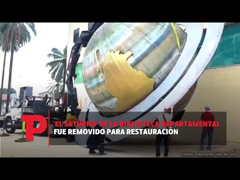 'El Saturno' de la Biblioteca Departamental fue removido para restauración | 31.10.23 |TP Noticias